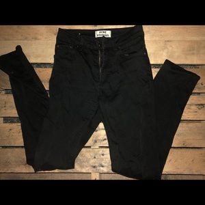 Black Needle Straight Leg Acne Jeans 26/32